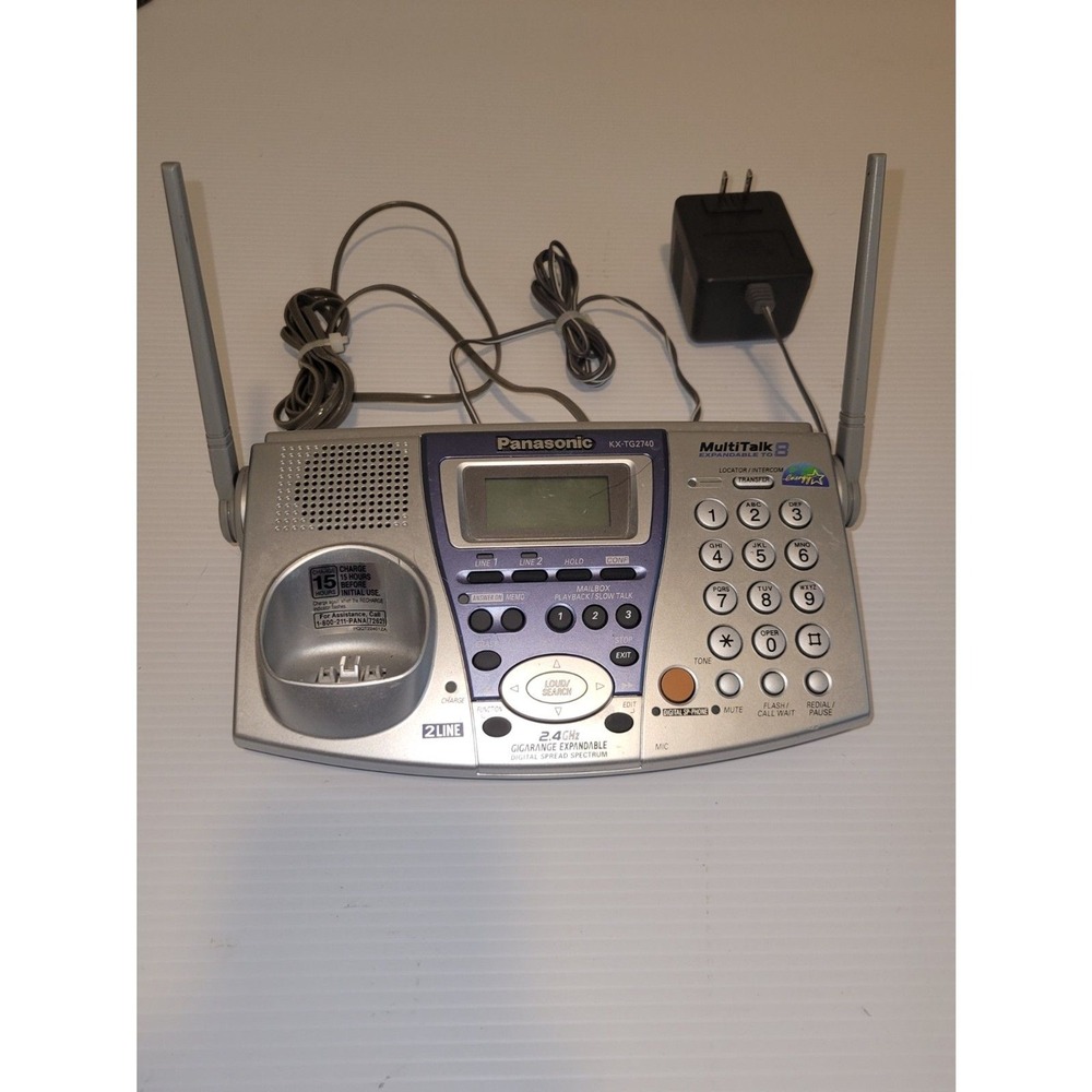 Panasonic‎ KX-TG2740 Cellular Base w/ Power Cords Tested